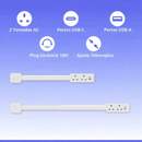Extensor de Tomada UK com USB e Cabeça 180°