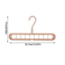 Rack organizador de roupas com 9 furos, multifuncional, dobrável e economizador de espaço.